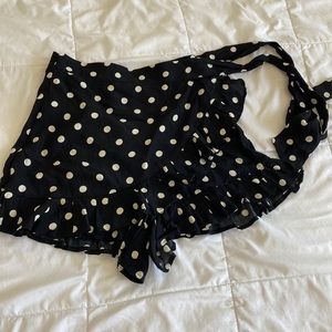 Zara black polka dot skort Size M - New